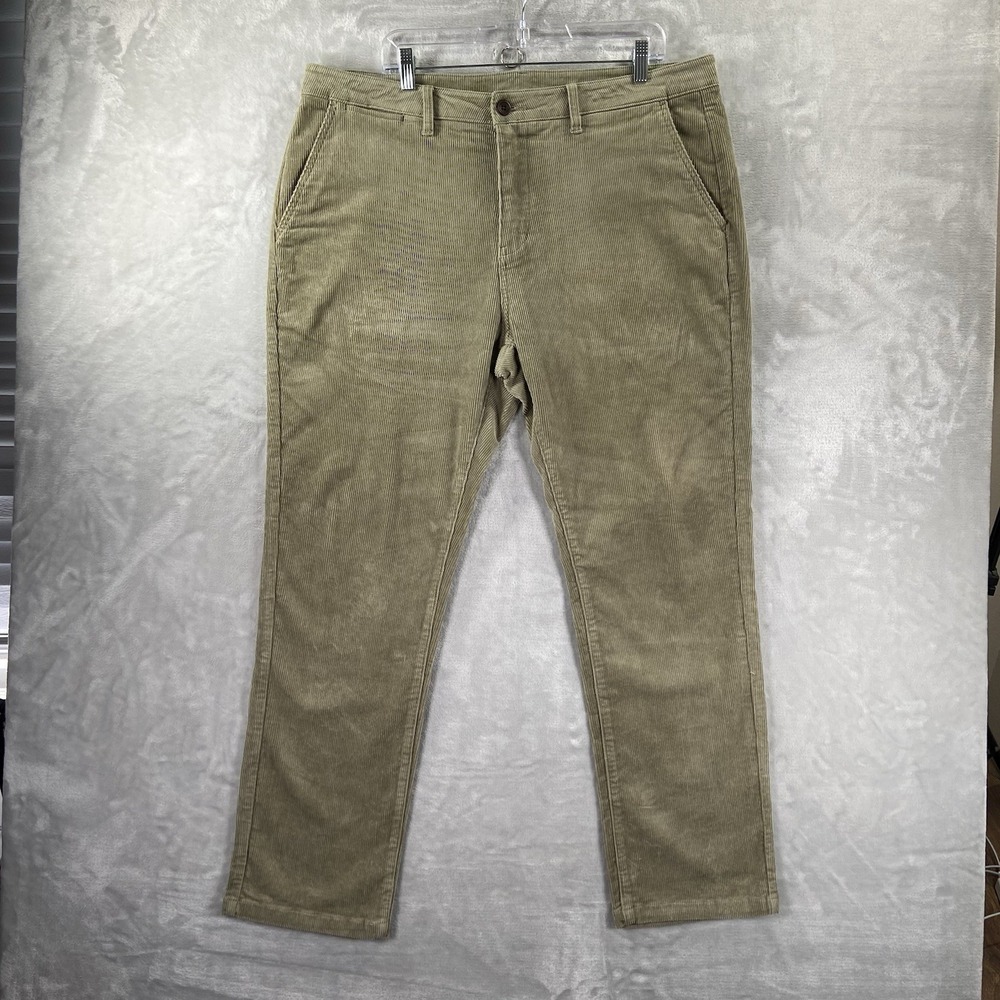 Katin Pants men's 38x30 Corduroy Chino Corey Slim Straight Cotton Stretch Green